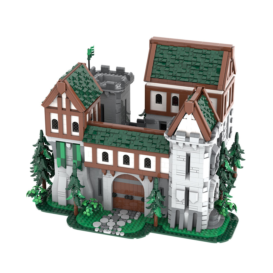 MOC-241818 Green Dragon Knights' Castle Klemmbausteine