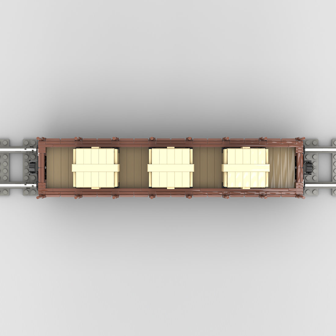 MOC-219158 Universeller Flachwagen mit Ladung Klemmbausteine