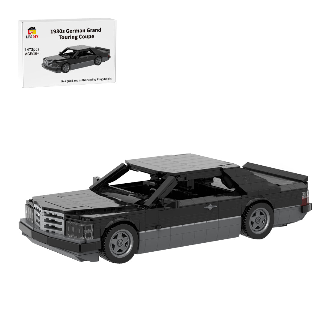 Deutsches Grand-Touring-Coupé der 1980er Jahre Klemmbausteine