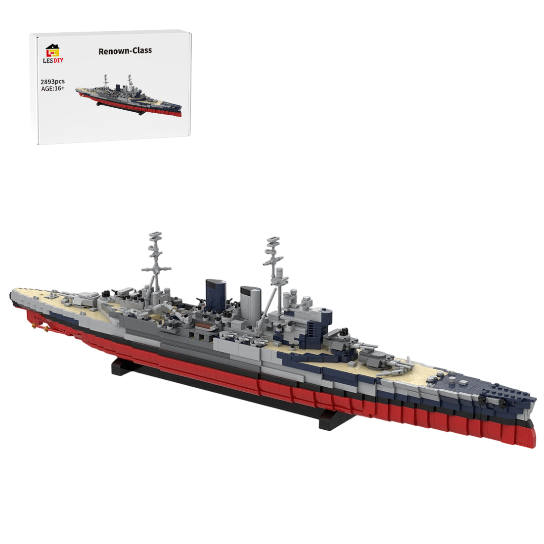 Renown-Klasse Schlachtkreuzer Militärschiff-Modell klemmbausteine