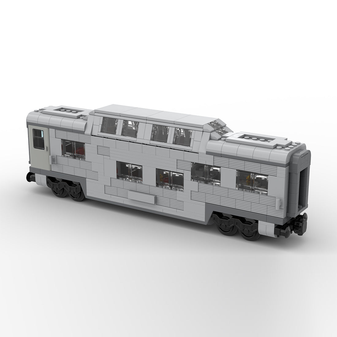 MOC-212051 Santa fe double decker canopy passanger train car Klemmbausteine