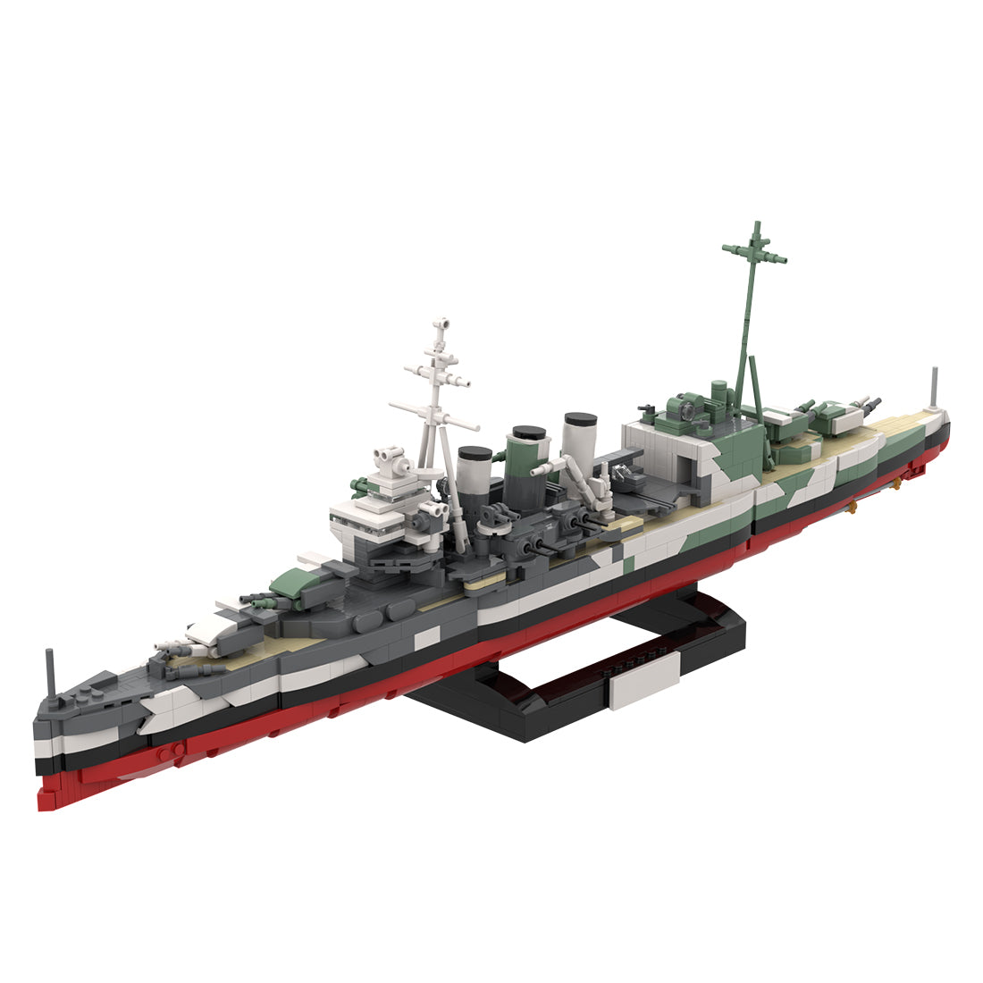 1/300 Scale HMS Suffolk Heavy Cruiser Klemmbausteine