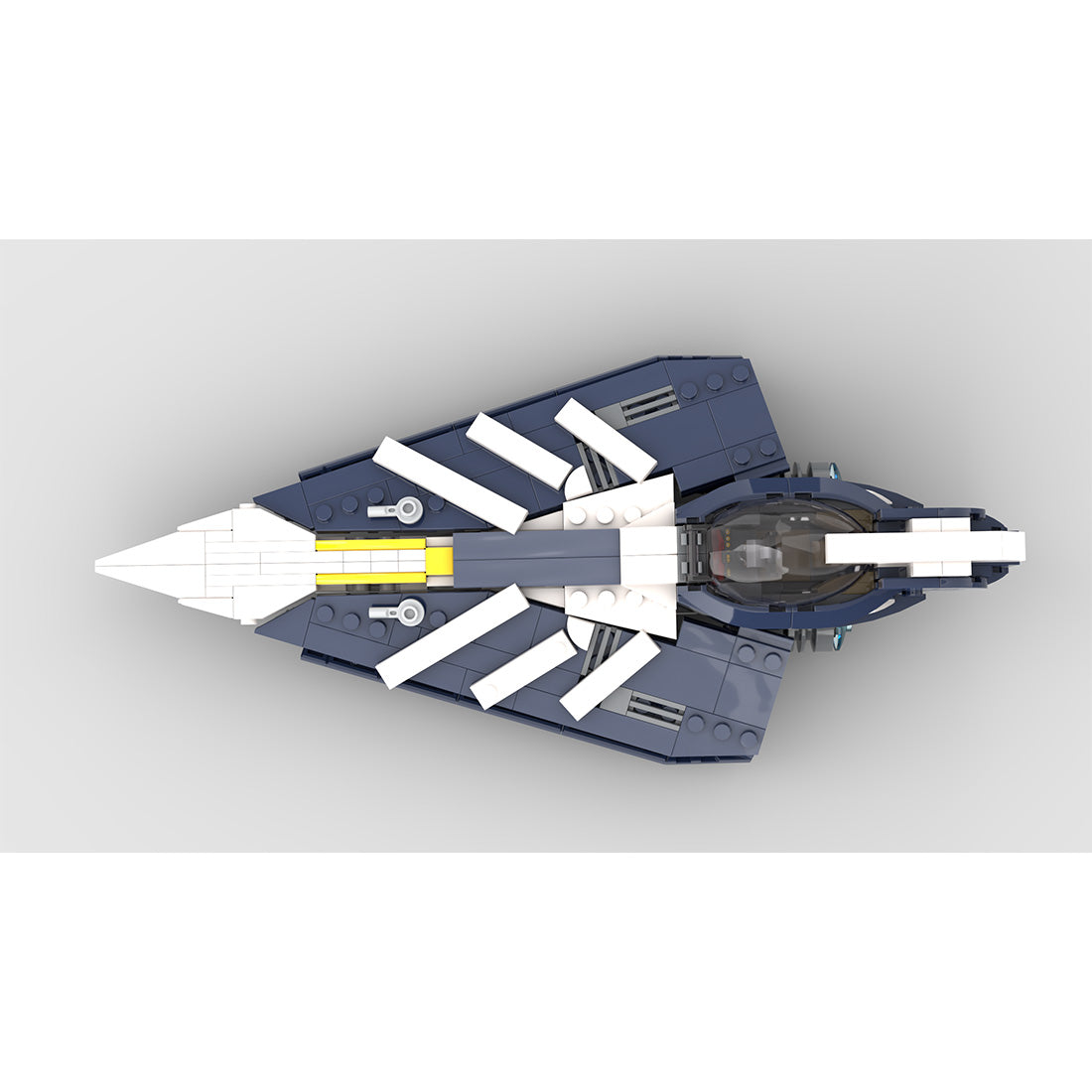 MOC-210206 Plo Koons Delta-7 Jedi-Sternjäger (Minifiguren-Maßstab) Klemmbausteine