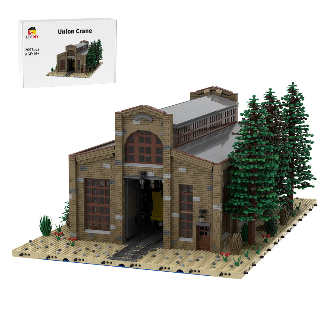 MOC-139273 Union Crane and Shovel Warehouse Klemmbausteine