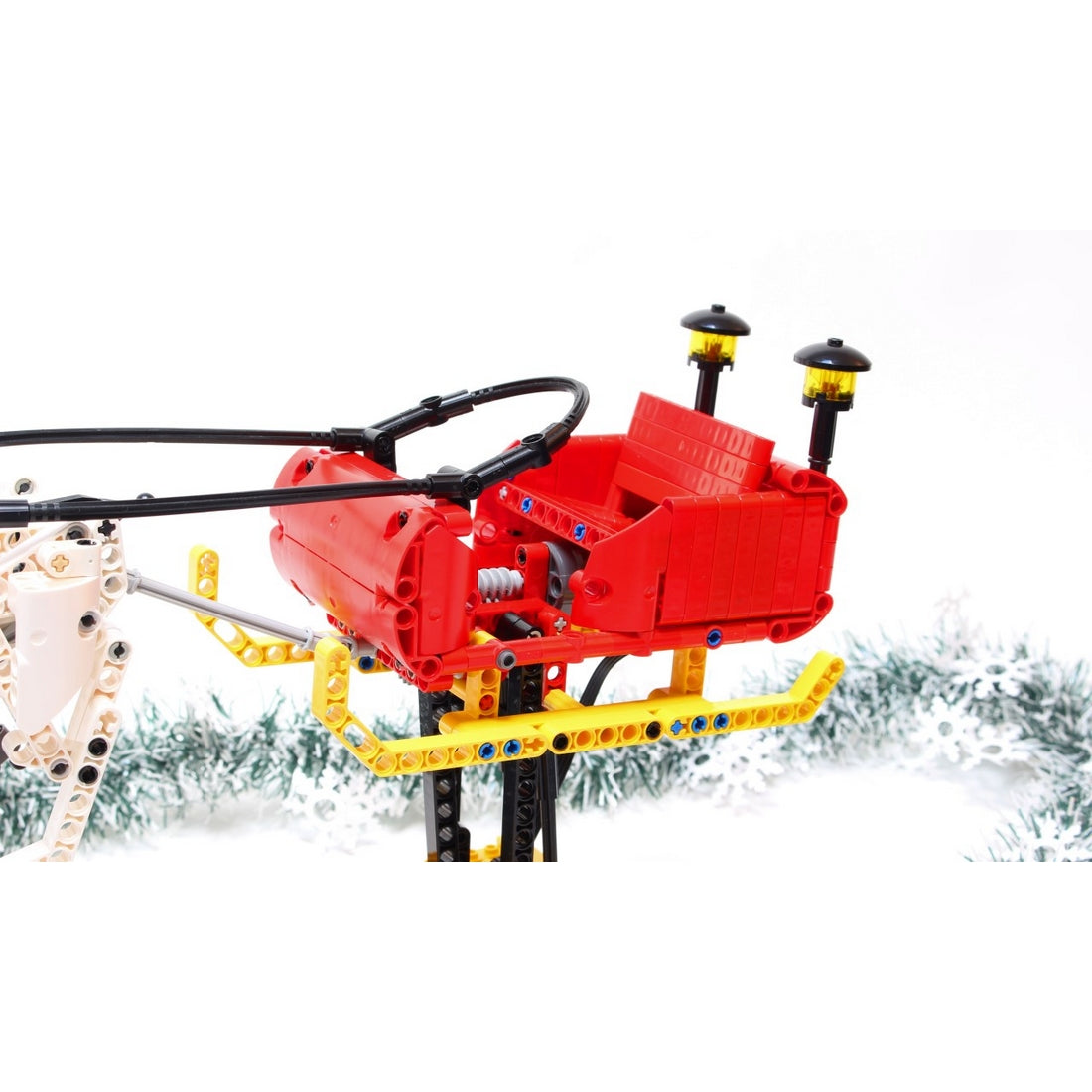 MOC-4121 Weihnachtlicher Weihnachtsmannschlitten Klemmbausteine