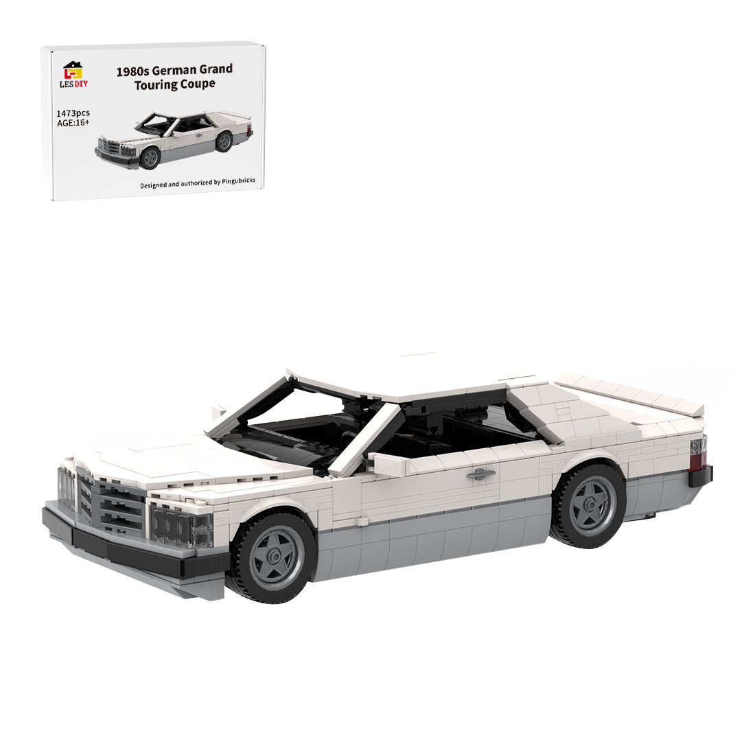 Deutsches Grand-Touring-Coupé der 1980er Jahre Klemmbausteine