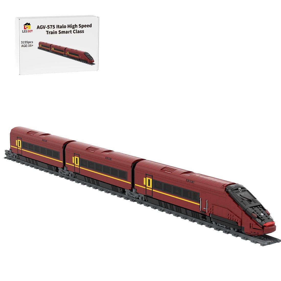 AGV - 575 Italo High Speed Train Smart Class Klemmbausteine - LesDiy - Klemmbausteine