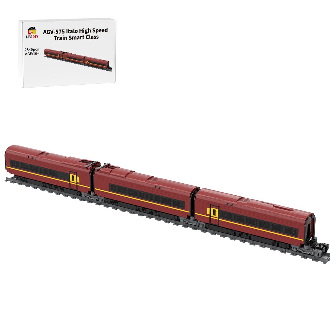 AGV - 575 Italo High Speed Train Smart Classy Klemmbausteine - LesDiy - Klemmbausteine