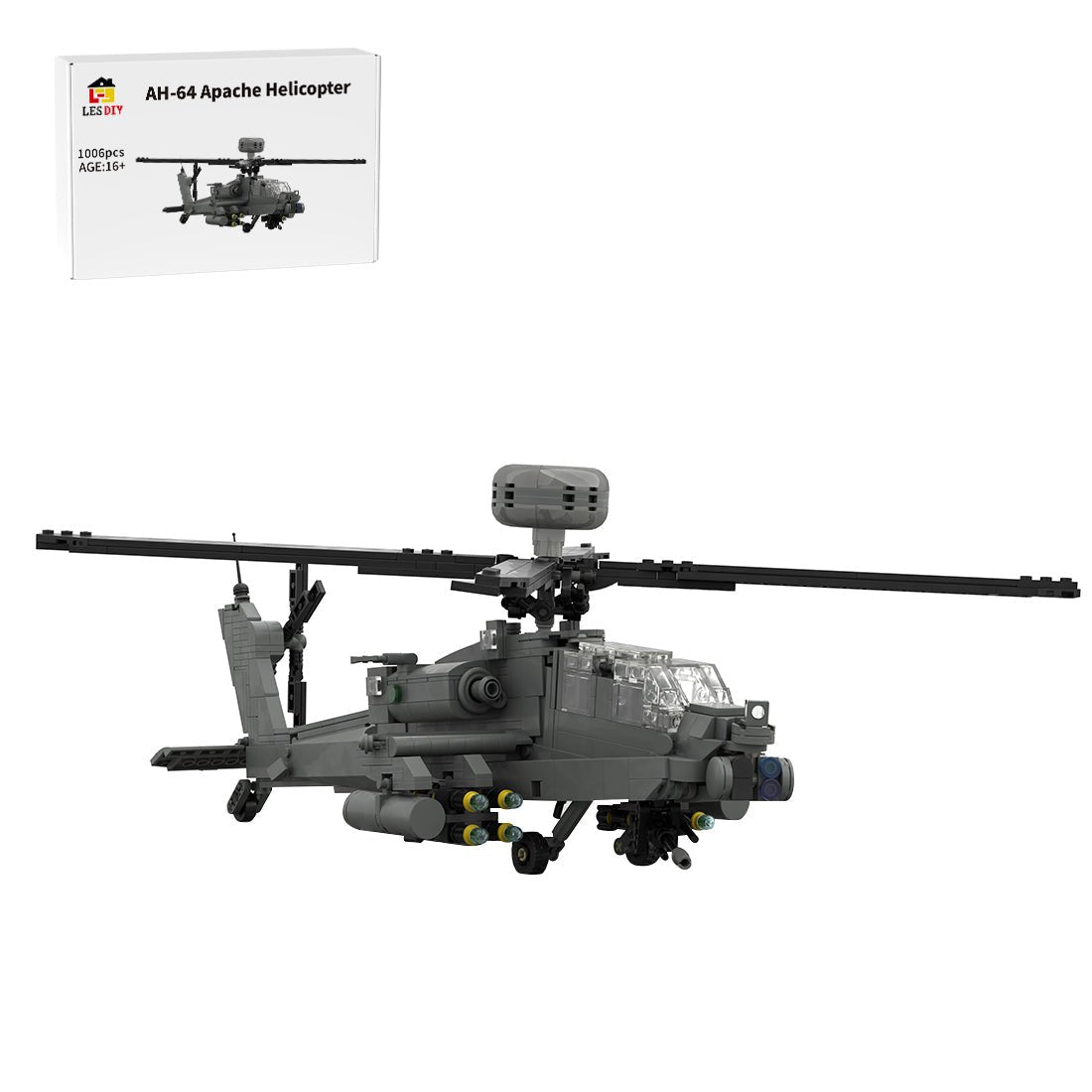 AH - 64 Apache Helicopter Military Klemmbausteine - LesDiy - Klemmbausteine