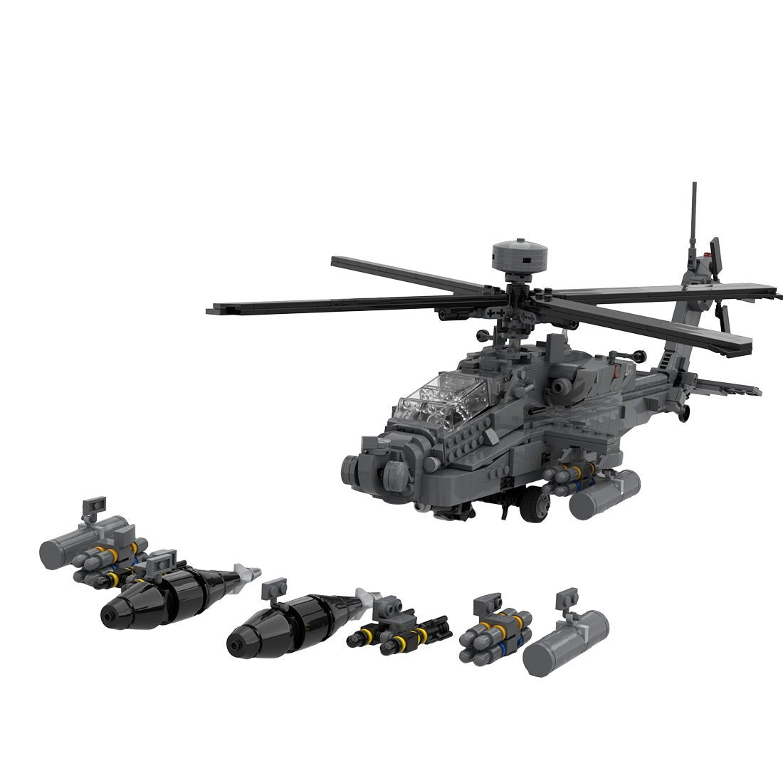 AH64E Apache Airplane Klemmbausteine - LesDiy - Klemmbausteine