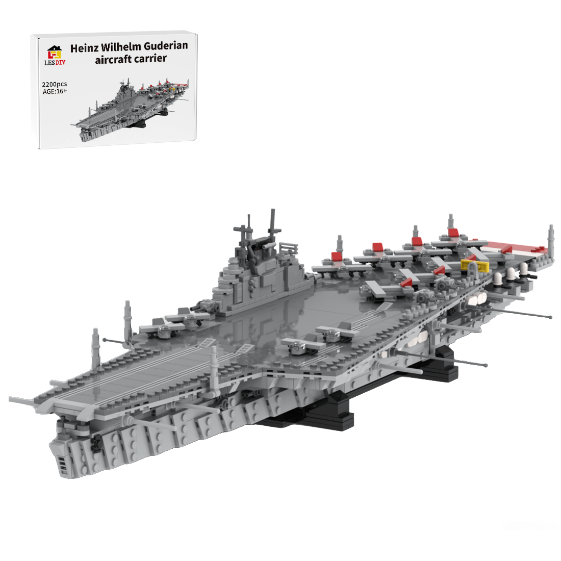 Aircraft Carrier Heinz Wilhelm Guderian Military Klemmbausteine - LesDiy - Klemmbausteine