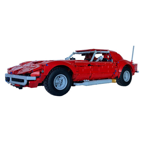 Amerikanischer Sportwagen, Muscle Car im Maßstab 1:8 mit Lichtern Klemmbausteine - LesDiy - Klemmbausteine