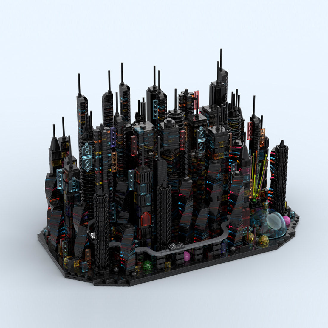 MOC-270096 Bay City - Altered Carbon - a Cyberpunk Microcity Klemmbausteine