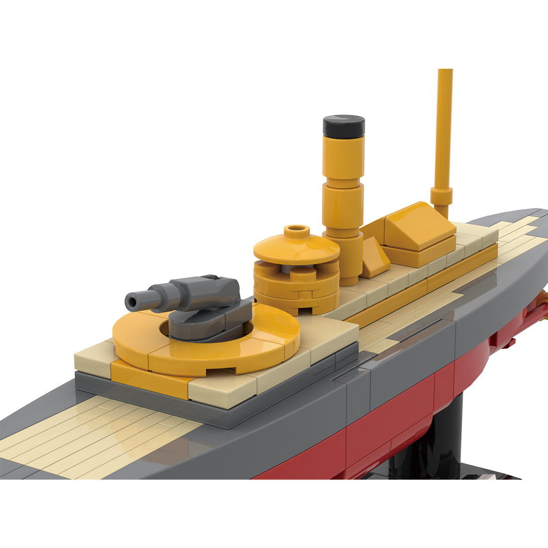 1/300 Scale SMS Wespe Armored Warship Klemmbausteine