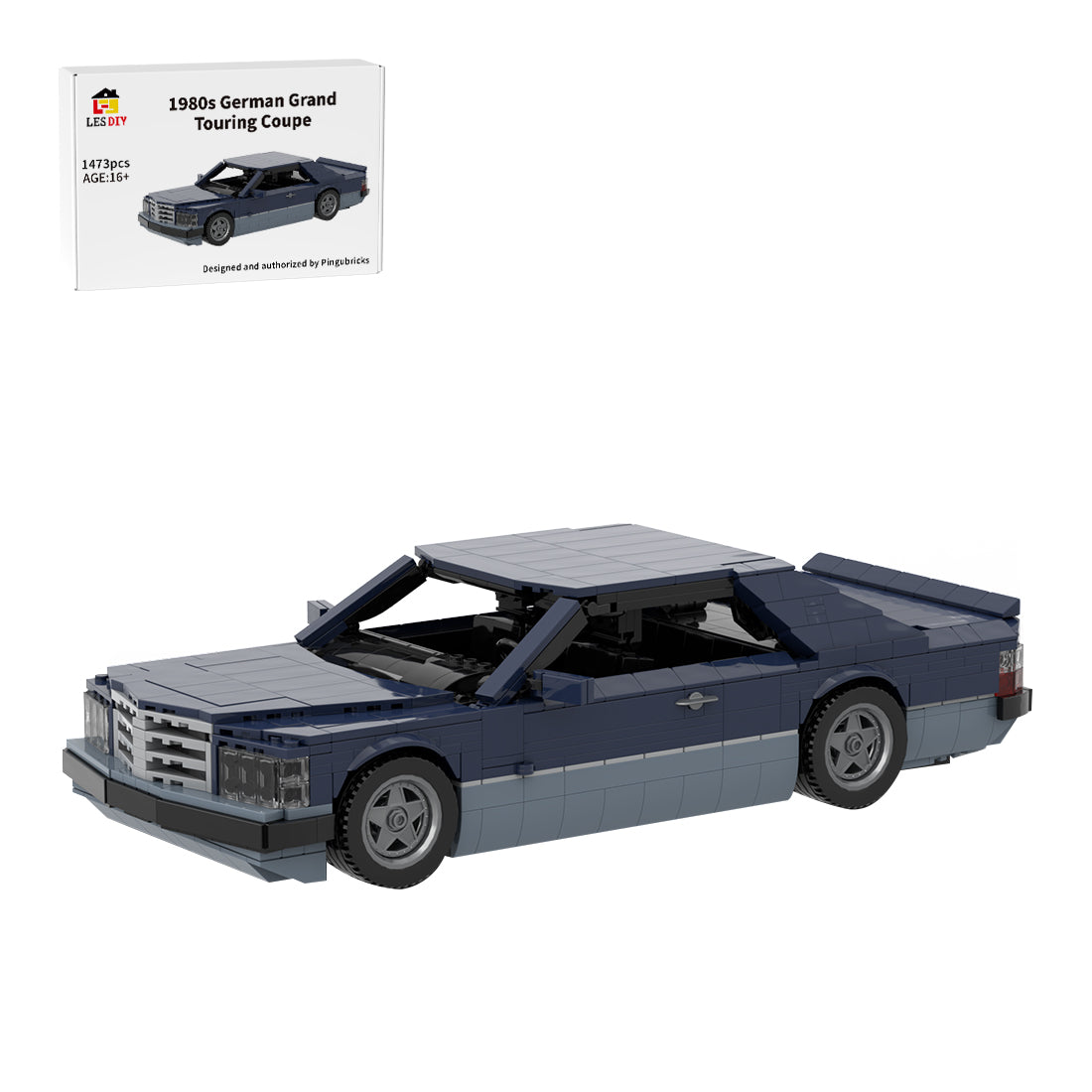 Deutsches Grand-Touring-Coupé der 1980er Jahre Klemmbausteine