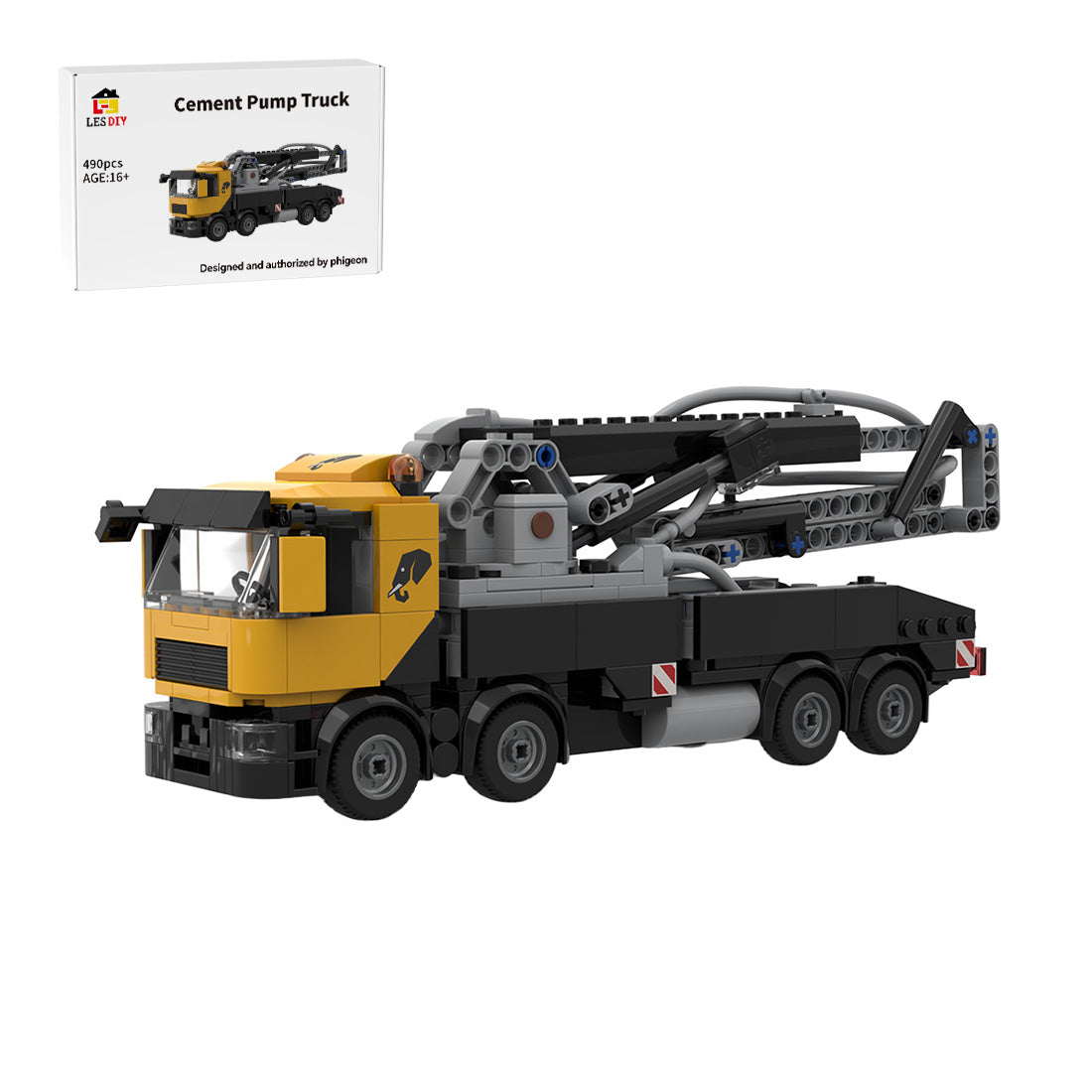 MOC-251265 Betonpumpenwagen Klemmbausteine