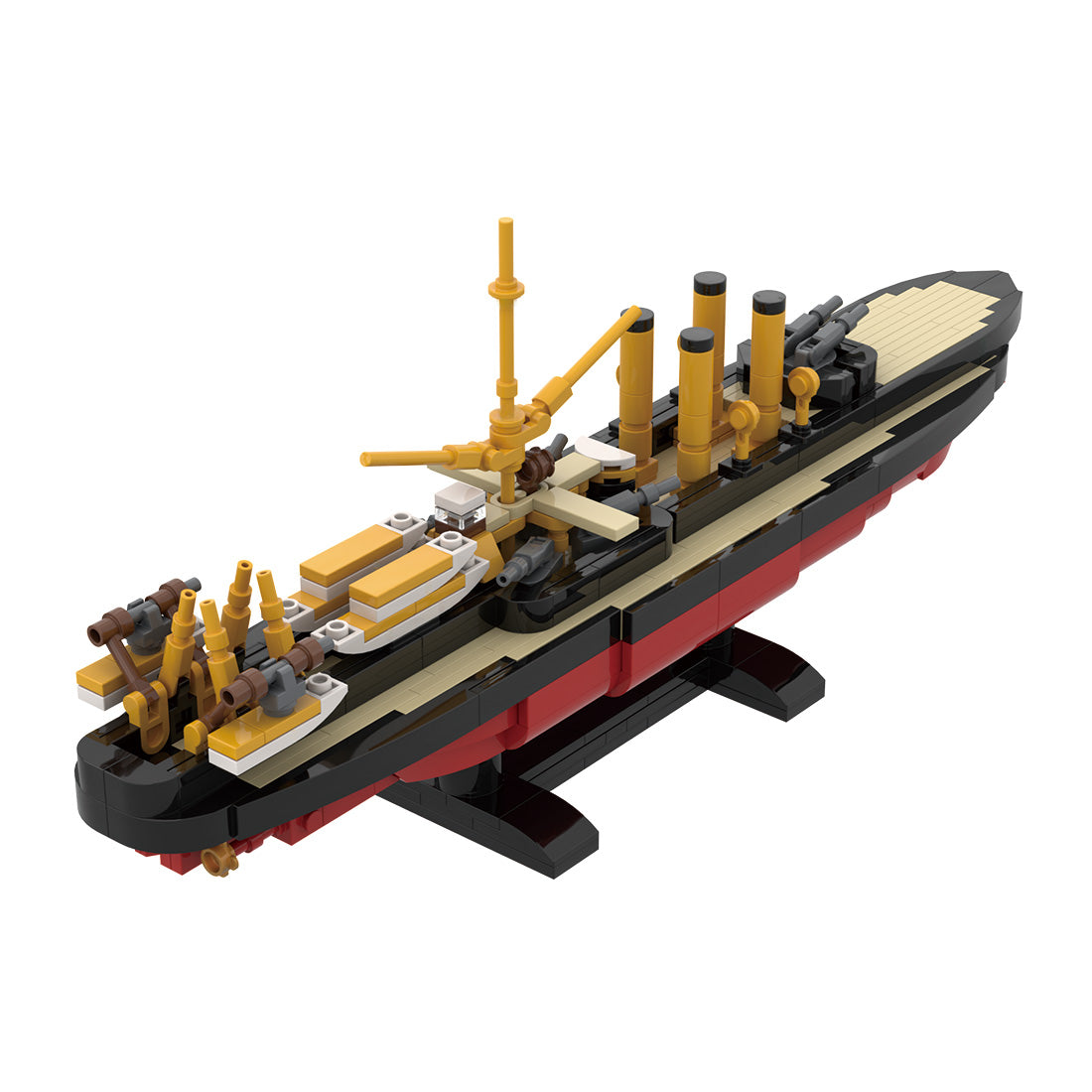 1/300 Scale SMS Sachsen Armored Frigate Klemmbausteine