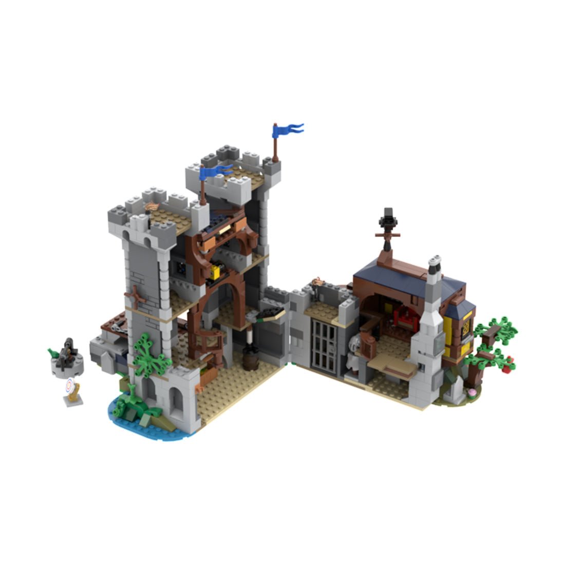 Black Falcons Fort Medieval Klemmbausteine - LesDiy - Klemmbausteine