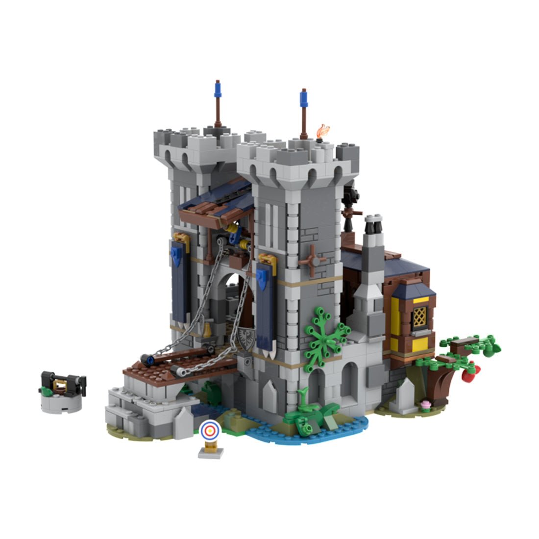 Black Falcons Fort Medieval Klemmbausteine - LesDiy - Klemmbausteine