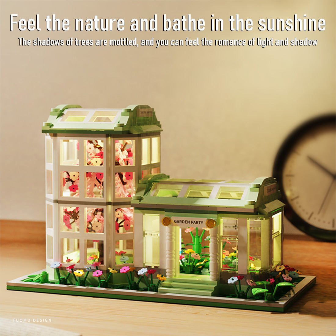 Botanischer Garten mit Lichtern Klemmbausteine - LesDiy - Klemmbausteine