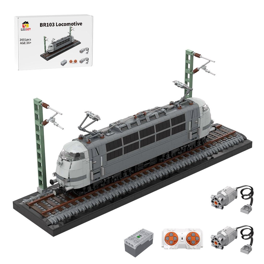 BR103 Electric Locomotive Klemmbausteine - LesDiy - Klemmbausteine
