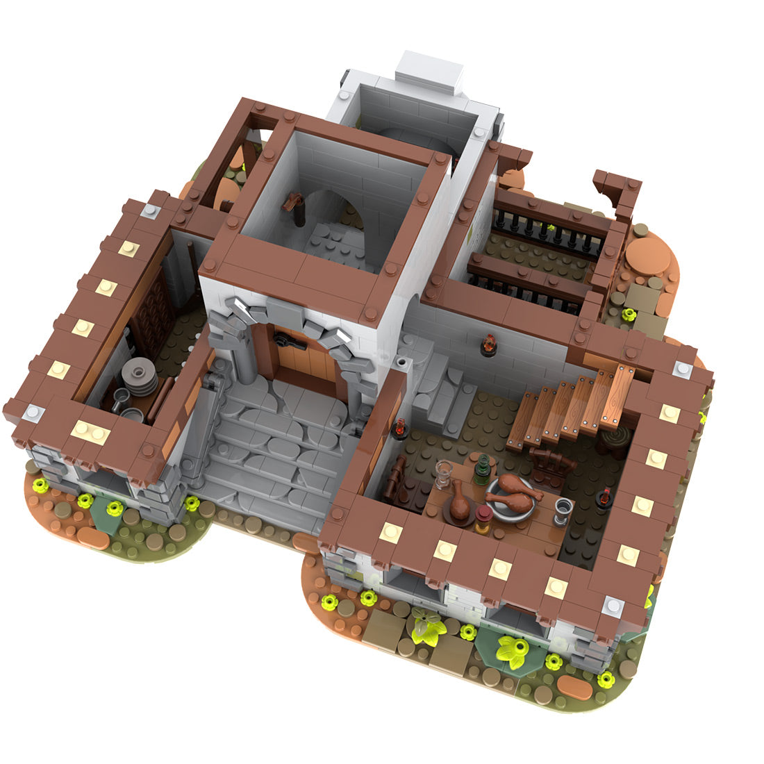 MOC-235629 Drunken Dragon Medieval Tavern Klemmbausteine