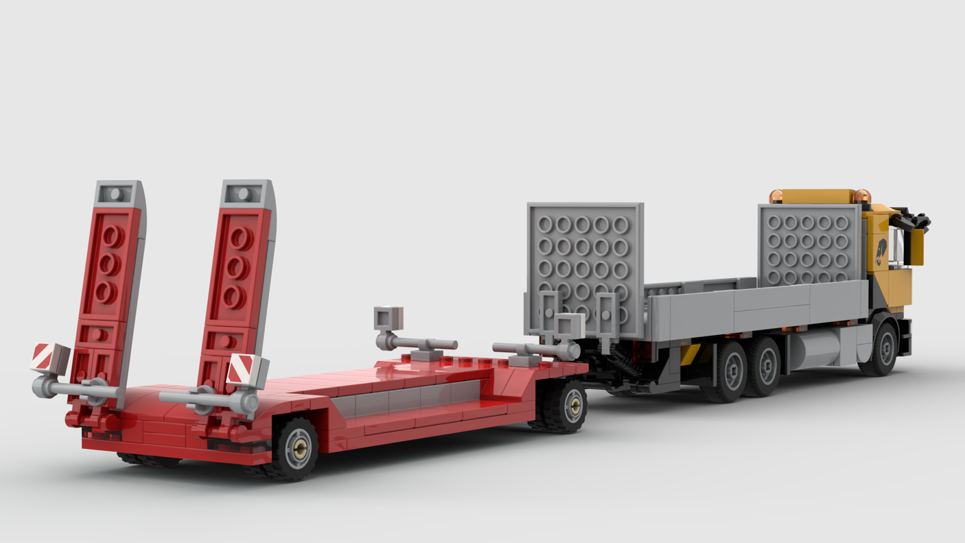 MOC-264405 6x4-Lkw-Tieflader Klemmbausteine