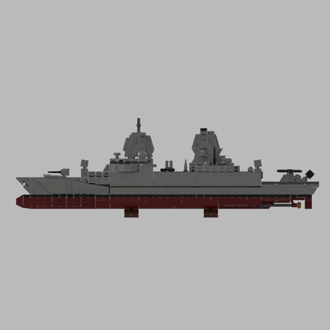 Deutsche Militärfregatte F126 im Maßstab 1/485 Klemmbausteine - LesDiyproduct_type##