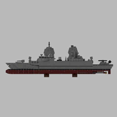 Deutsche Militärfregatte F126 im Maßstab 1/485 Klemmbausteine - LesDiyproduct_type##