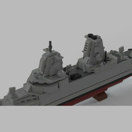 Deutsche Militärfregatte F126 im Maßstab 1/485 Klemmbausteine - LesDiyproduct_type##