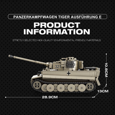 Deutscher Militärpanzer im Maßstab 1/28 Klemmbausteine - LesDiyproduct_type##