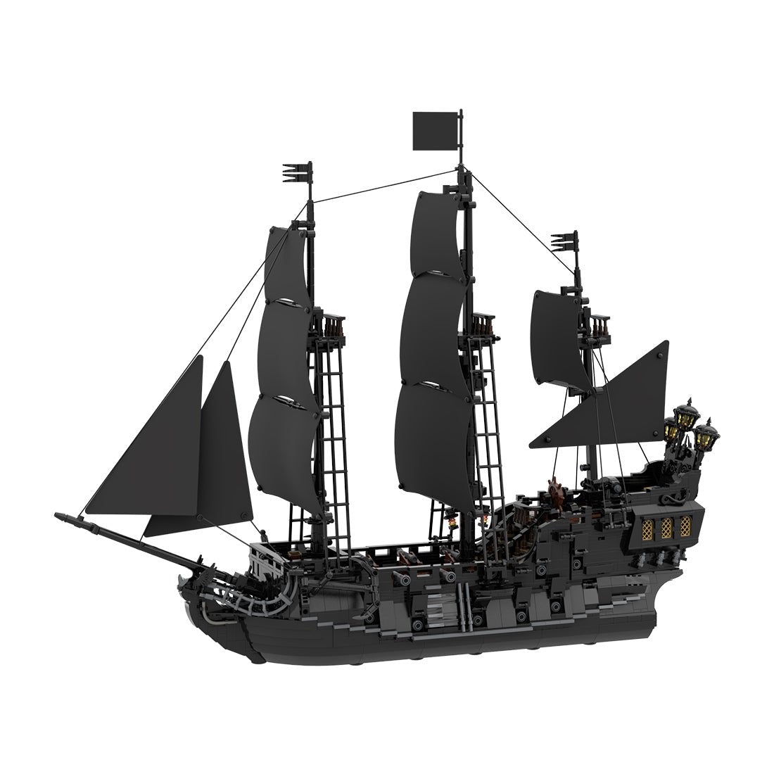 Die schwarze Perle aus Fluch der Karibik(mit Segeln)Klemmbausteine - LesDiyproduct_type##
