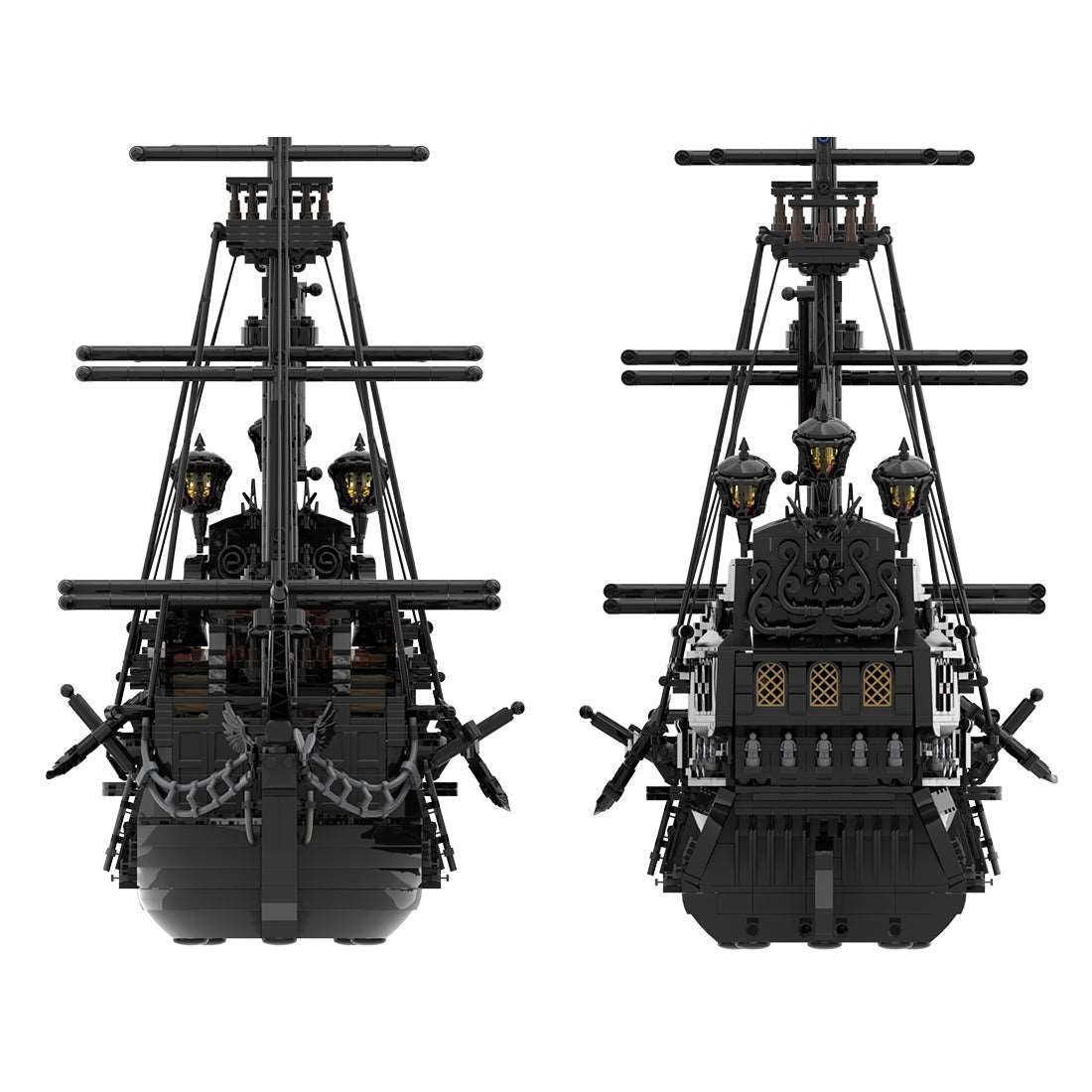 Die schwarze Perle aus Fluch der Karibik(mit Segeln)Klemmbausteine - LesDiyproduct_type##