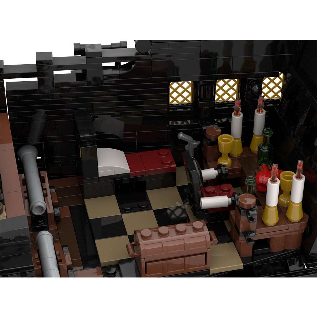 Die schwarze Perle aus Fluch der Karibik(mit Segeln)Klemmbausteine - LesDiyproduct_type##