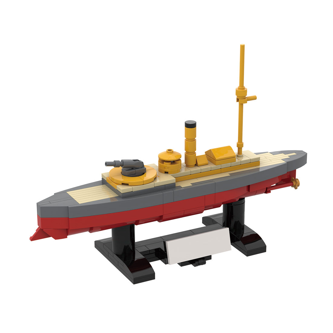 1/300 Scale SMS Wespe Armored Warship Klemmbausteine