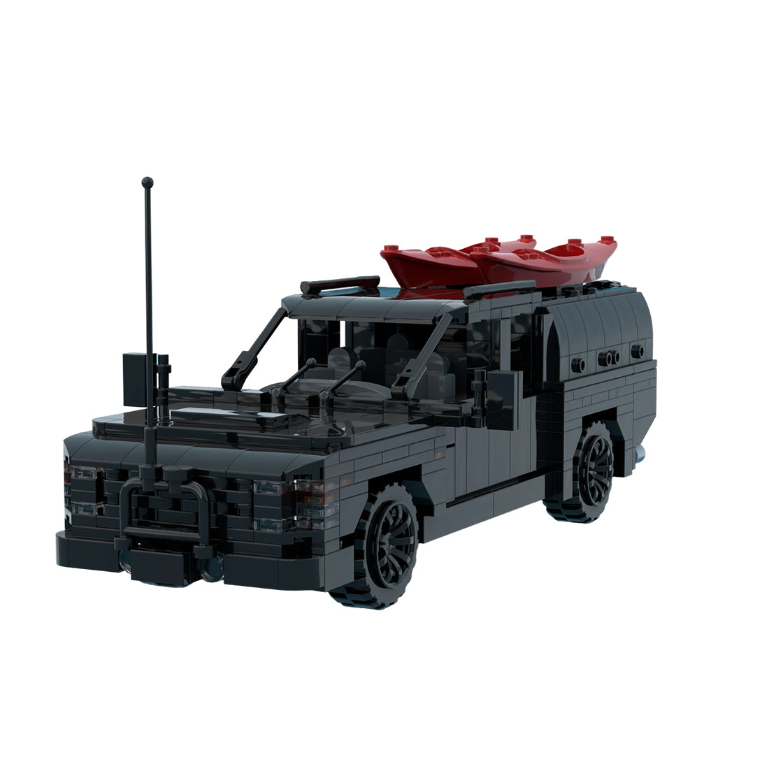 MOC-256628 Revive Caravans Bushtamer MK2 + Dino Motors T-rex Super Duty Facelift Klemmbausteine