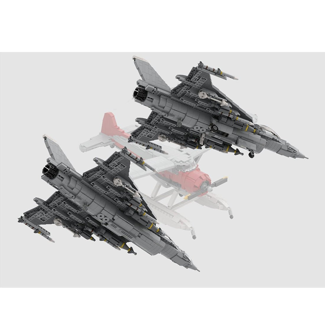 F - 16XL Aircraft MOC Klemmbausteine - LesDiy - Klemmbausteine