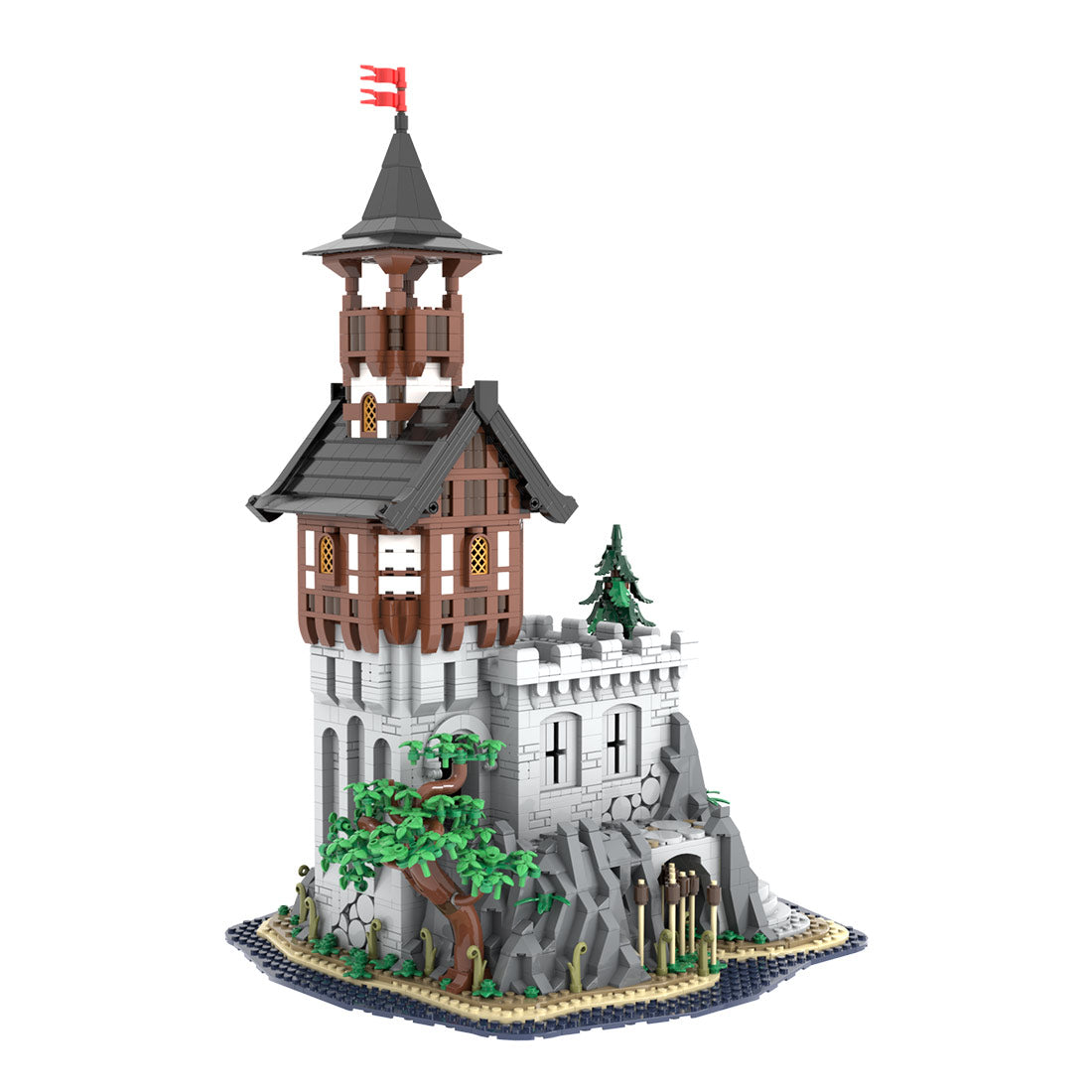MOC-227229 Medieval Rock Tower Klemmbausteine