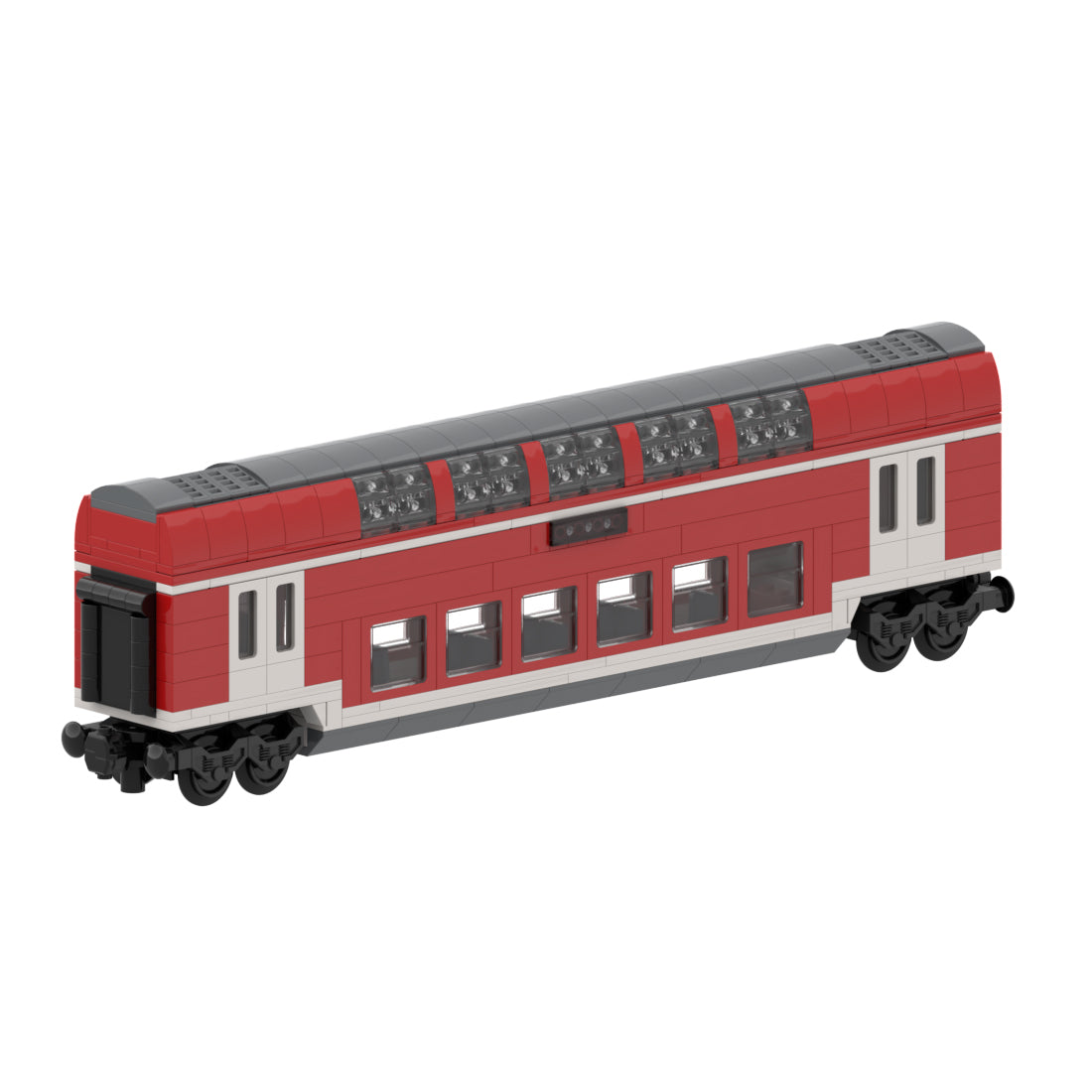 DB Doppelstock-Personenwagen zweiter Klasse Klemmbausteine