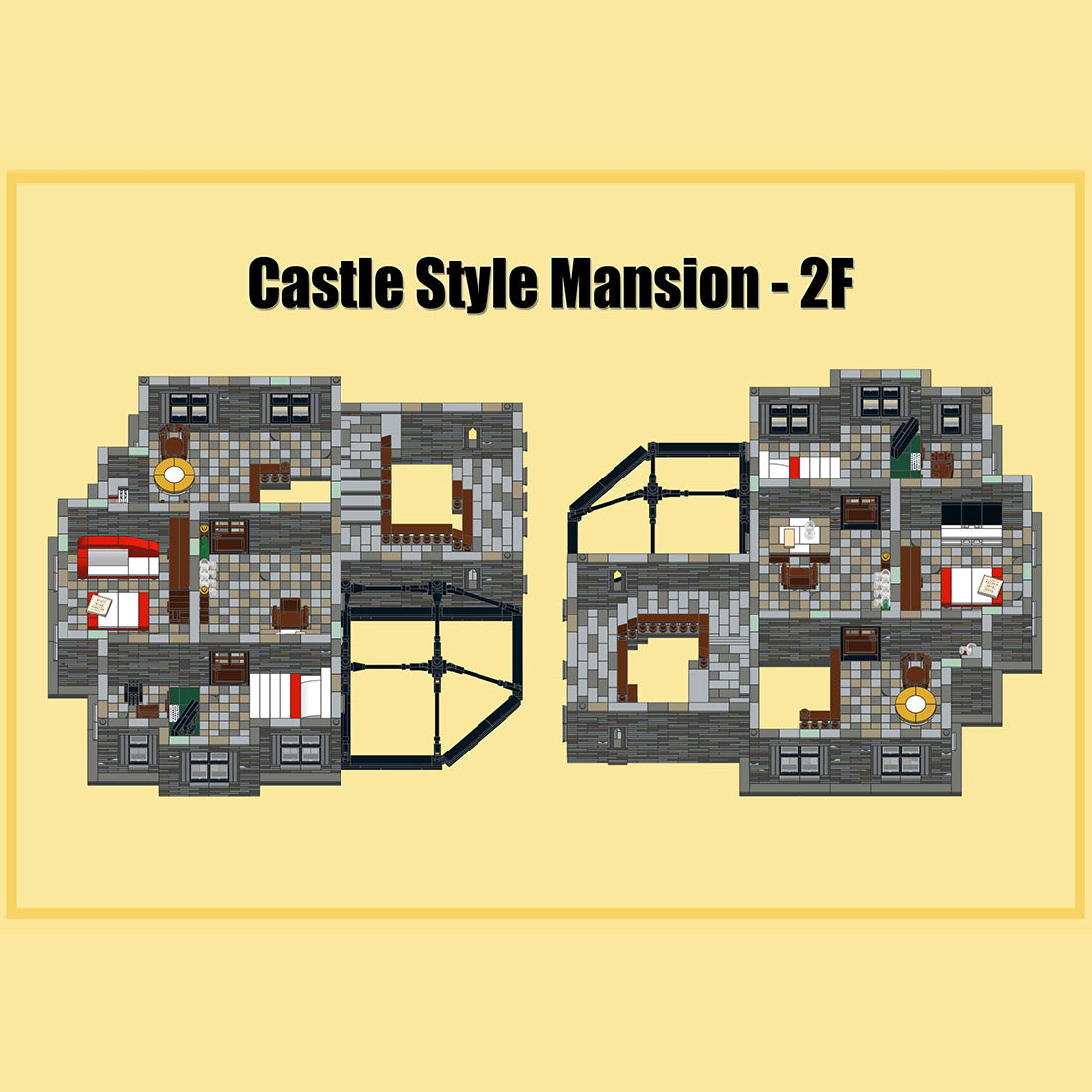 Gothic Castle Villa Klemmbausteine