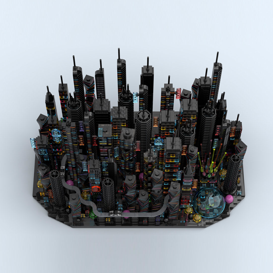MOC-270096 Bay City - Altered Carbon - a Cyberpunk Microcity Klemmbausteine
