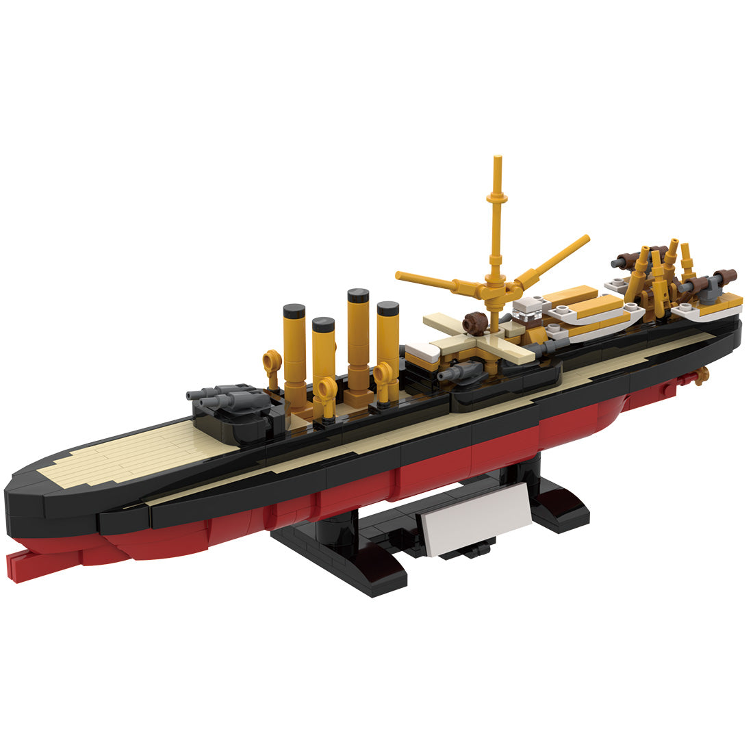1/300 Scale SMS Sachsen Armored Frigate Klemmbausteine