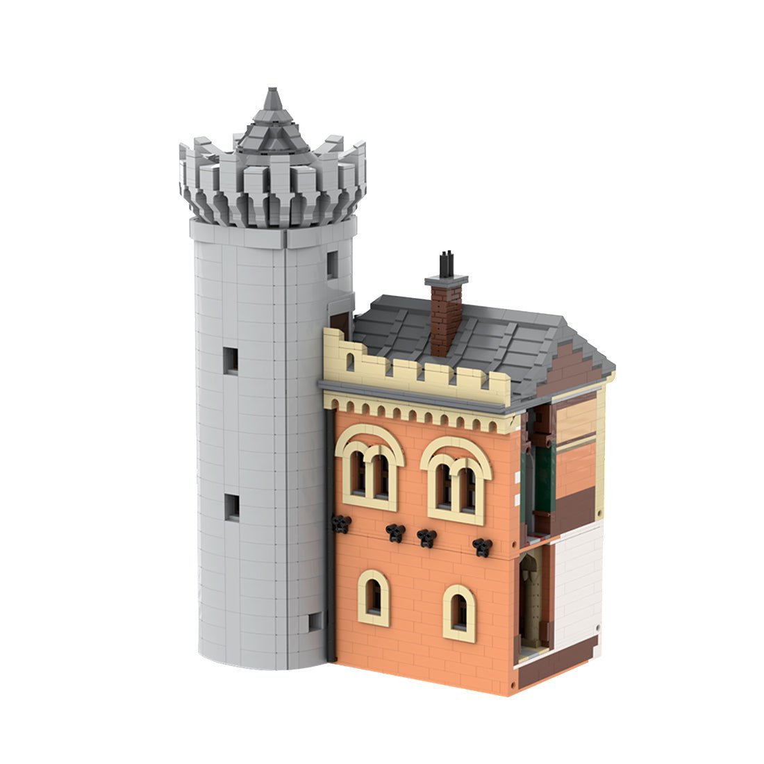 Gatehouse Left Module 1 of Neuschwanstein Castle Klemmbausteine - LesDiy - Klemmbausteine