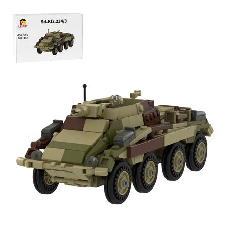German Sd.Kfz. 234/3 Tank Klemmbausteine - LesDiy - Klemmbausteine