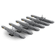 German Wolfpack VII Submarine - Scale 1:300 Klemmbausteine - LesDiyproduct_type##