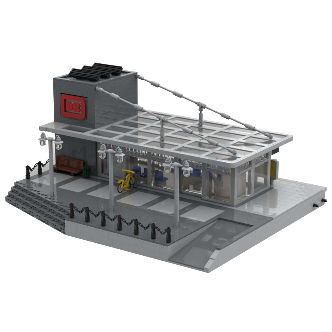 Germany Modern Railway Station Klemmbausteine - LesDiyproduct_type##