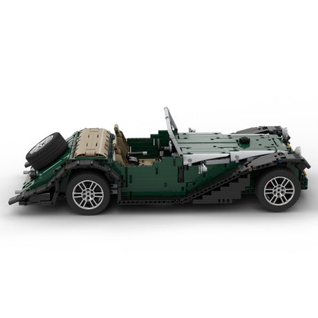 Grüner Sportwagen Modell Retro Roadster - LesDiy - Klemmbausteine