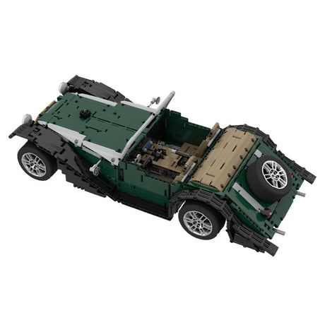 Grüner Sportwagen Modell Retro Roadster - LesDiy - Klemmbausteine