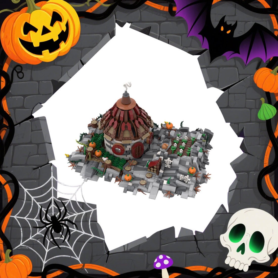 Hexenhäuschen Teil A Modell Klemmbausteine - LesDiy - Klemmbausteine