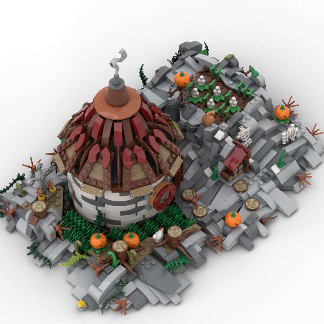 Hexenhäuschen Teil A Modell Klemmbausteine - LesDiy - Klemmbausteine